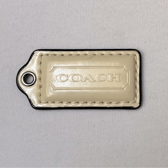 Coach Accessories - Coach Cream Leather Hangtag